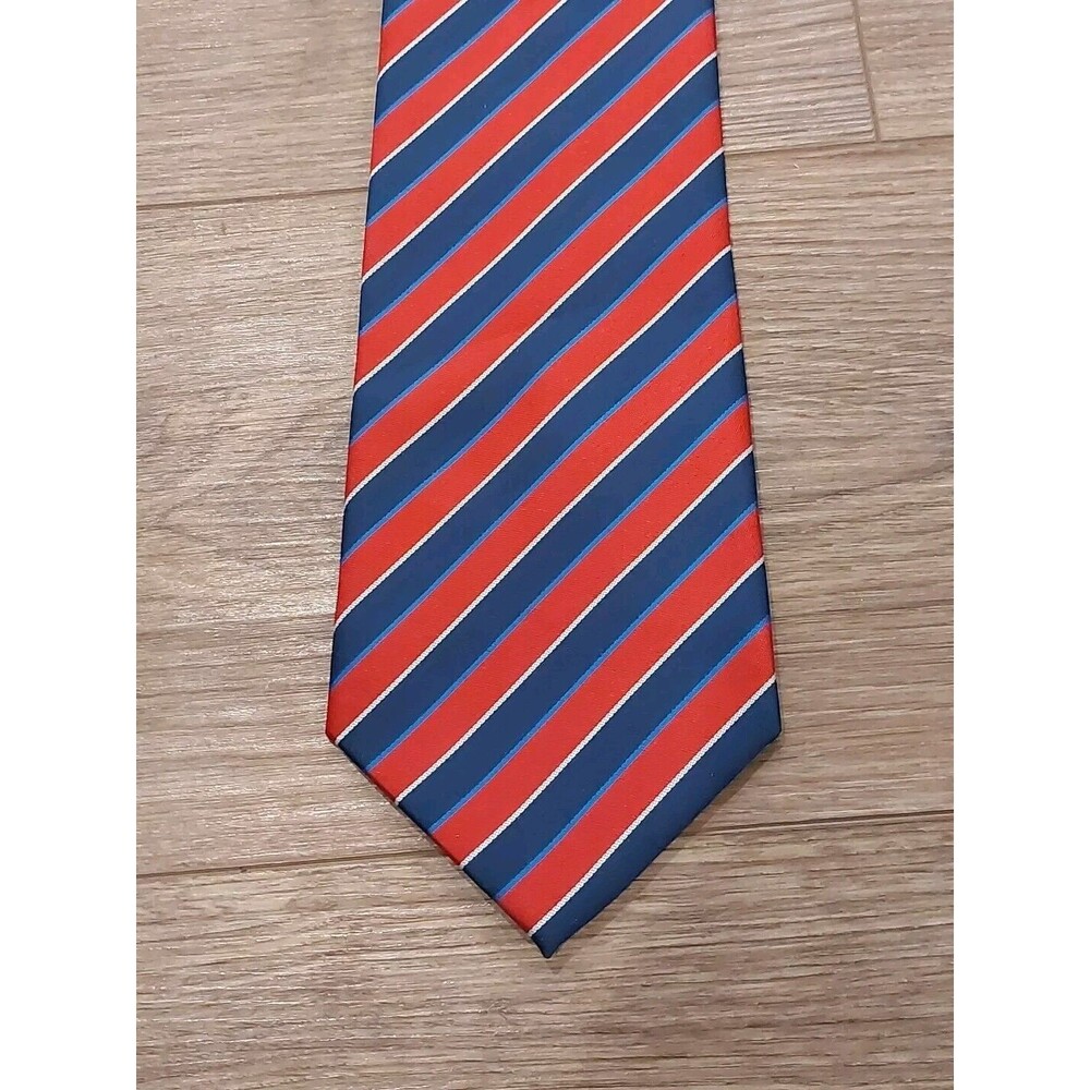 Paul Smith Striped Red And Blue Silk Tie 4" Wide